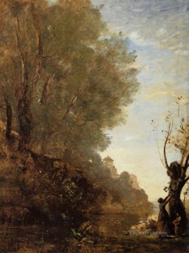 Jean Baptiste Camille Corot Painting - La Isla Feliz al aire libre Romanticismo Jean Baptiste Camille Corot